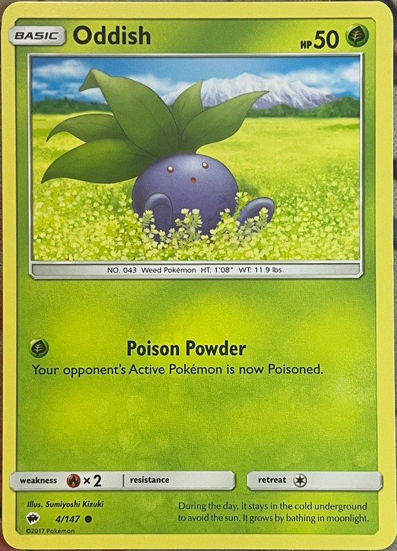 Oddish – 4/147 – Burning Shadows Pokemon 2017