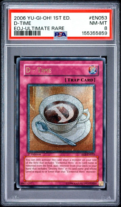D-time EOJ-EN053 1st Edition-ultimate Rare Yugioh PSA 8 *859