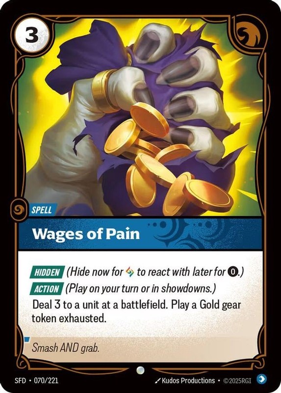 Riftbound Wages of Pain (70/302) Spiritforged NM