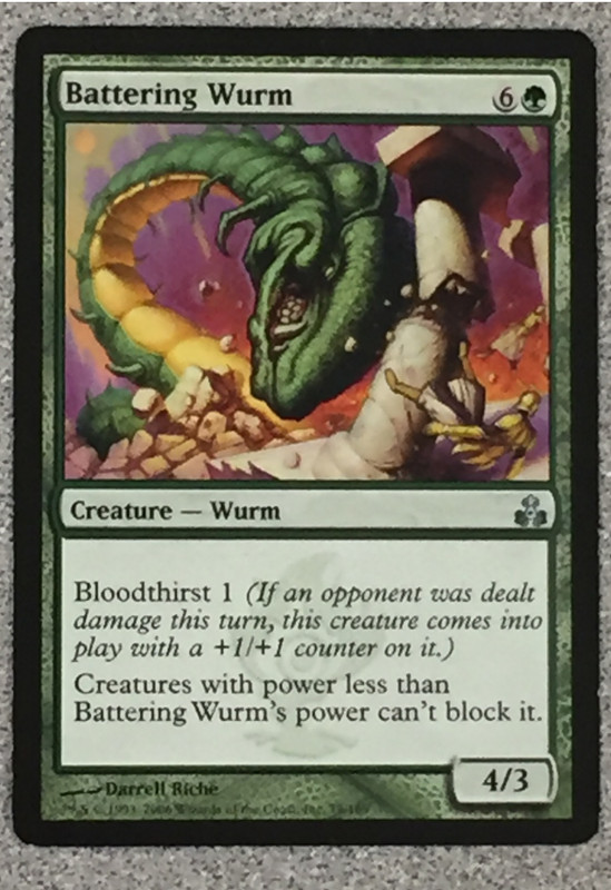 MTG – BATTERING WURM 1X – GUILDPACT – UNCOMMON – CREATURE – NM