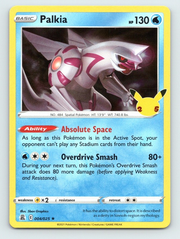 Pokemon Celebrations Palkia 004/025 NM Holo