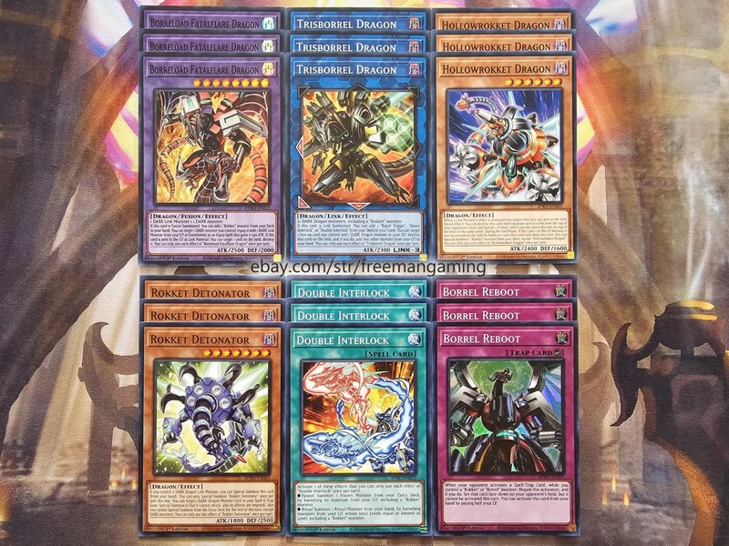 Yugioh Rokket Deck Core Set 18 card BPRO Borreload Fatalflare Dragon Reboot