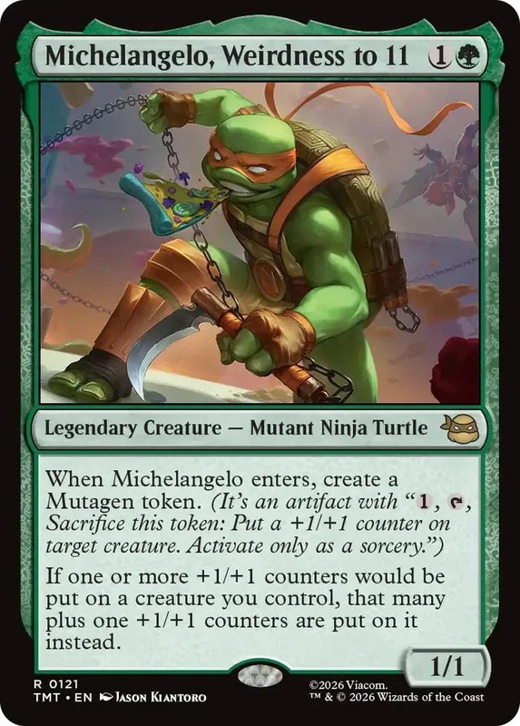 MTG Michelangelo, Weirdness to 11 – TMNT – Non-Foil – Default Art – Legendary