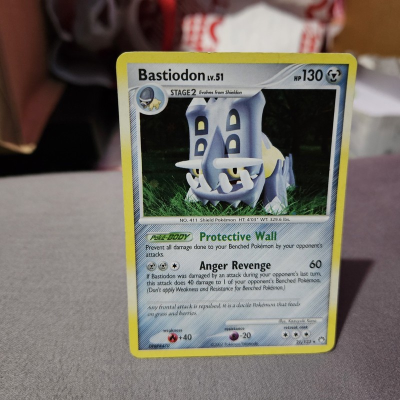 Bastiodon Pokemon TCG Mysterious Treasures Hologram Holofoil Card #21/123
