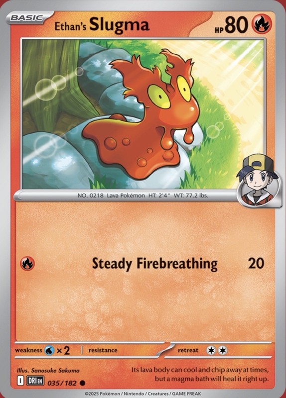 Ethan’s Slugma 035/182 Pokémon SV10: Destined Rivals Common Regular 2025 NM