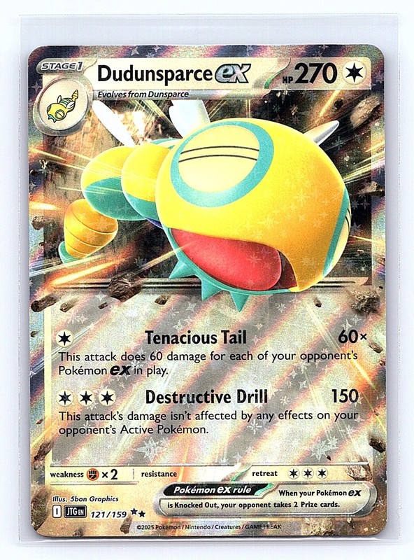 Dudunsparce ex 121/159 Double Rare Journey Together Pokemon Near Mint
