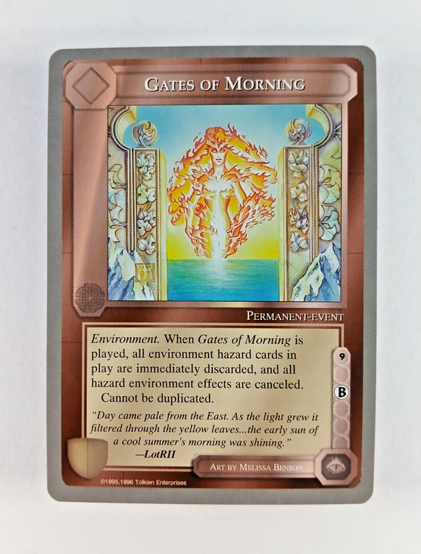 Gates of Morning - Middle Earth CCG card (1998 ICE) MECCG Silver Grey Border