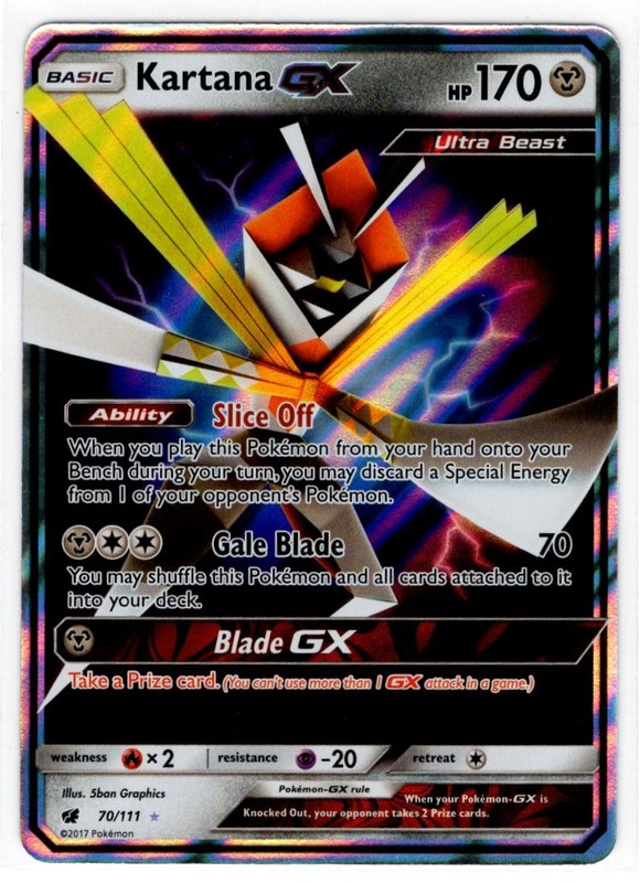 2017 Crimson Invasion Kartana GX #70