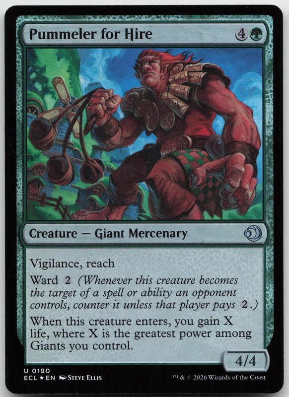 Pummeler for Hire U Lorwyn Eclipsed 190 LP 2026 Steve Ellis Foil