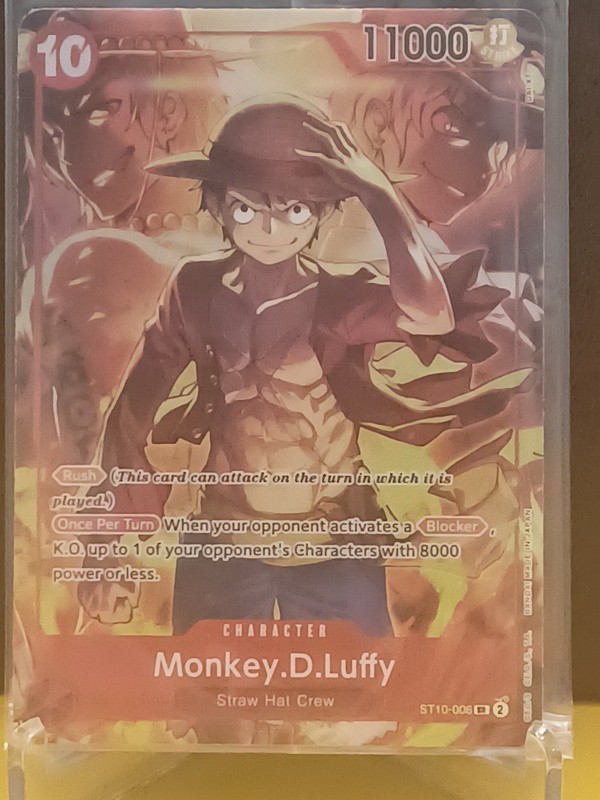 One Piece Monkey D. Luffy ST10-006 Alt Art SR Promo Sealed Pack Fresh PSA Ready