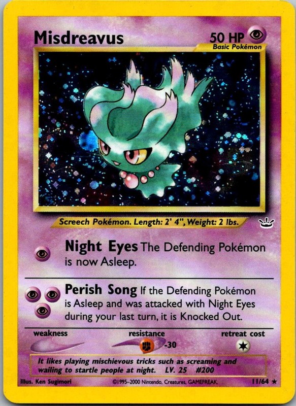 Misdreavus Holo Rare Neo Revelation 11/64 MP
