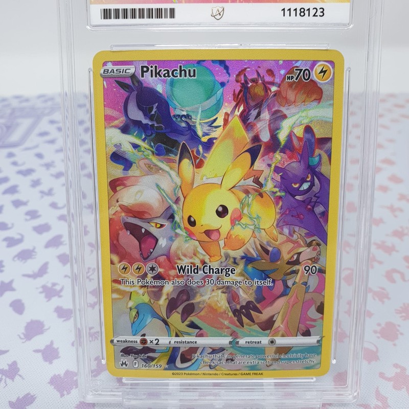 Pikachu 160/159 Crown Zenith Secret Rare Special Art Holo Ace Grading 10 gallery
