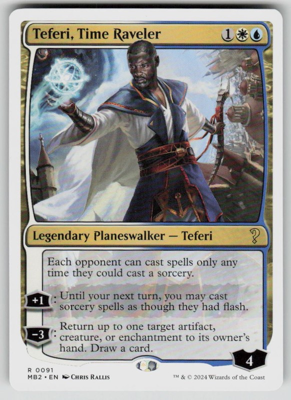 Teferi, Time Raveler (White Border) Rare Mystery Booster 2 91 MTG Near Mint 2024
