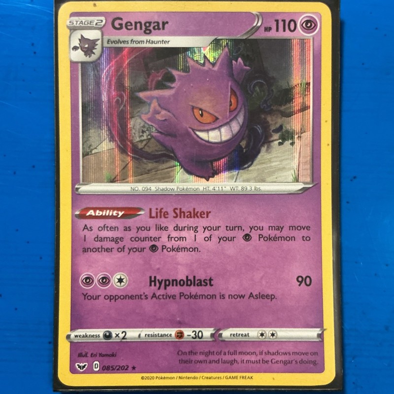 The Pokemon Company Gengar 085/202 Swsh01 Sword & Shield Holo Rare ENG HP110