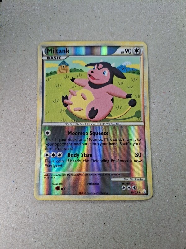 Miltank 47/123 HeartGold & SoulSilver Pokemon Reverse Holo Miki Tanaka