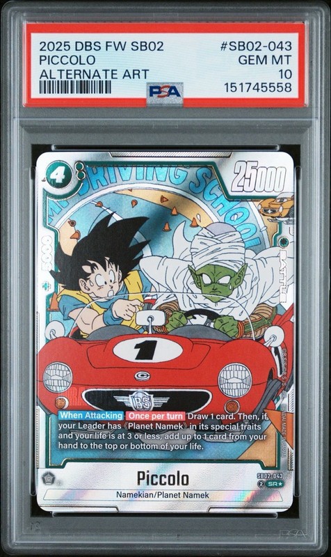 PSA 10 – Piccolo – SB02-043 (Alternate Art) Manga Booster 02 Dragon Ball