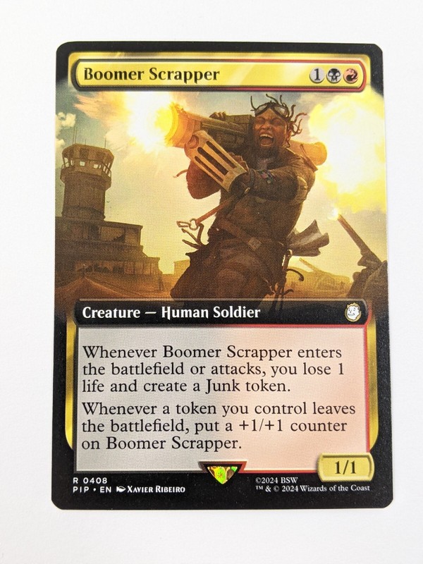 Boomer Scrapper – PIP 0408 – MTG Magic the Gathering Fallout Extended Art
