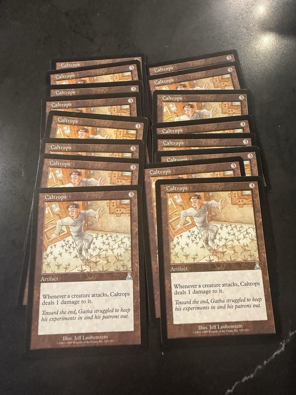 1x Caltrops x1 – Urza’s Destiny- MTG Magic Gathering – Light Play LP condition