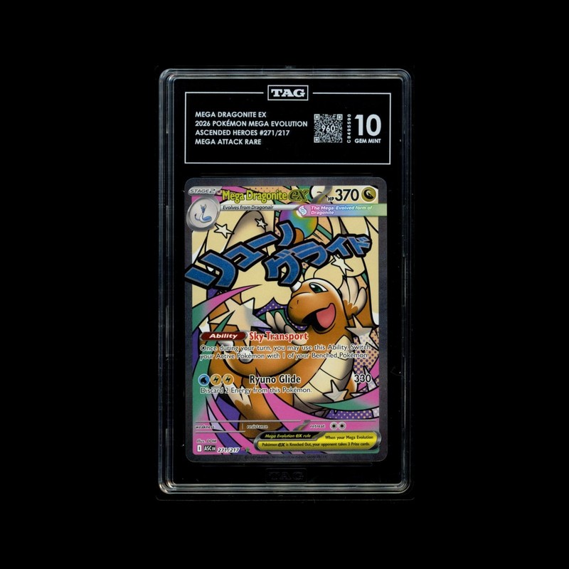2026 Pokemon – Mega Dragonite ex 271 Ascended Heroes Holo – TAG 10, 960 SCORE