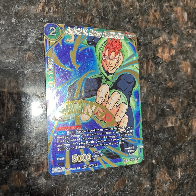 Android 16 Energy Amplification WINNER Foil Dragon Ball Super Card Game | NM gallery