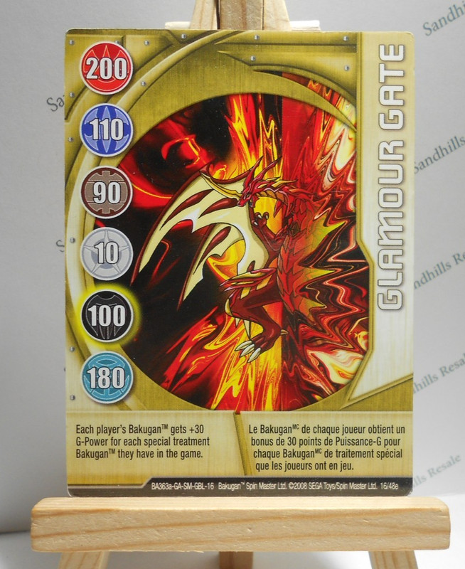 Bakugan Card – Glamour Gate – Gold Gate Card – BA363a – 16/48e – 2008
