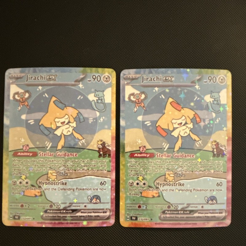 Jirachi And Shiny Jirachi Pokemon Card Display Art Cards