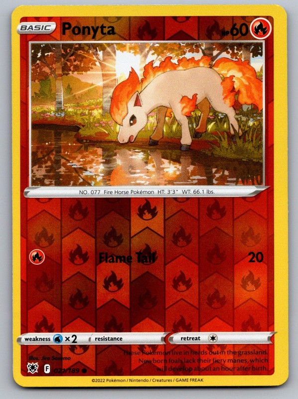 Ponyta 021/189 C Astral Radiance Pokemon Reverse Holo NM/M