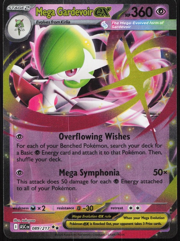 Mega Gardevoir ex 060/132 Holo Double Rare Prize Pack Series Cards Near Mint