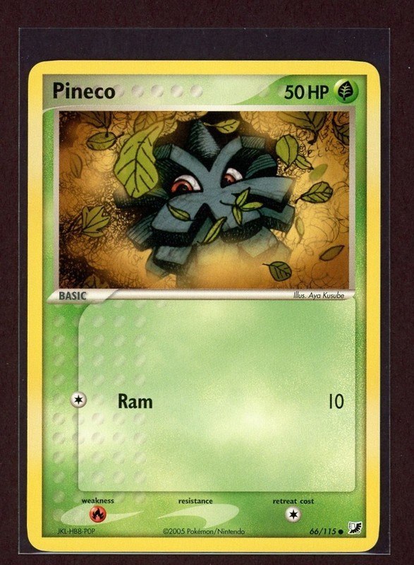 Pineco Non-Holo 2005 Pokemon Card 66/115 EX Unseen Forces Set NM/M