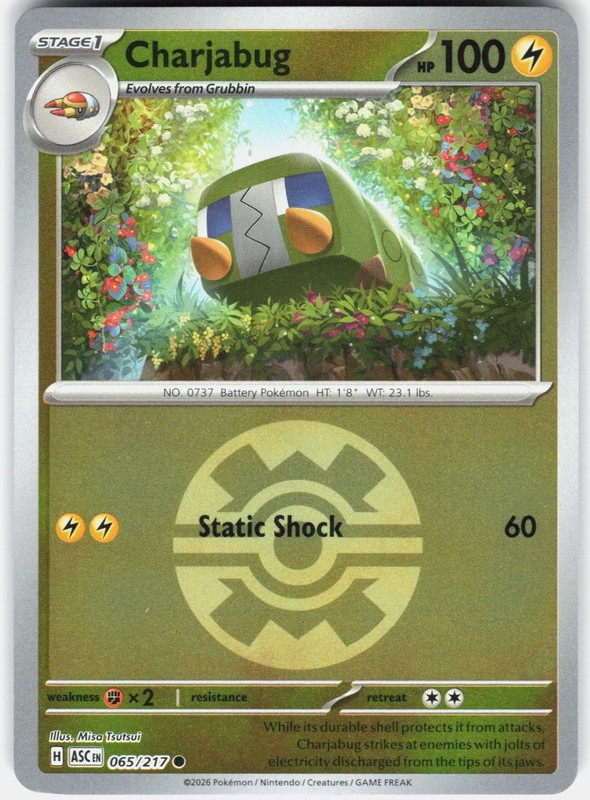 Charjabug (Quick Ball) Reverse Holo ME: Ascended Heroes 065/217 NM Misa Tsutsui