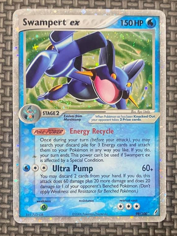 Crystal Guardians Swampert ex 98/100- MP Condition