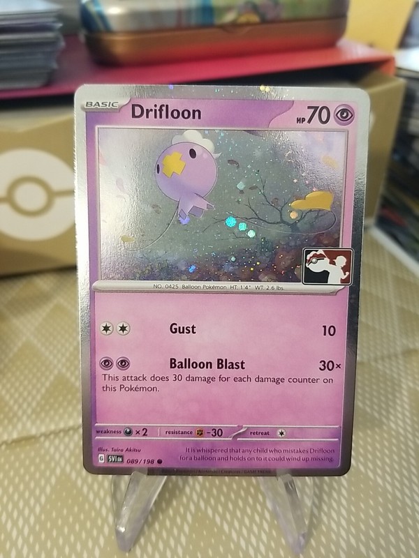 Drifloon Holo Pokemon Prize Pack Series 4 Promo Pokemon Card NM/LP Play Stamp