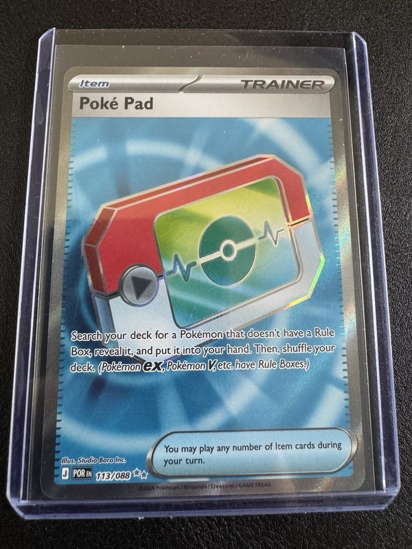 Pokémon TCG Holo Ultra Rare Full Art Poke Pad 113/088 Perfect order