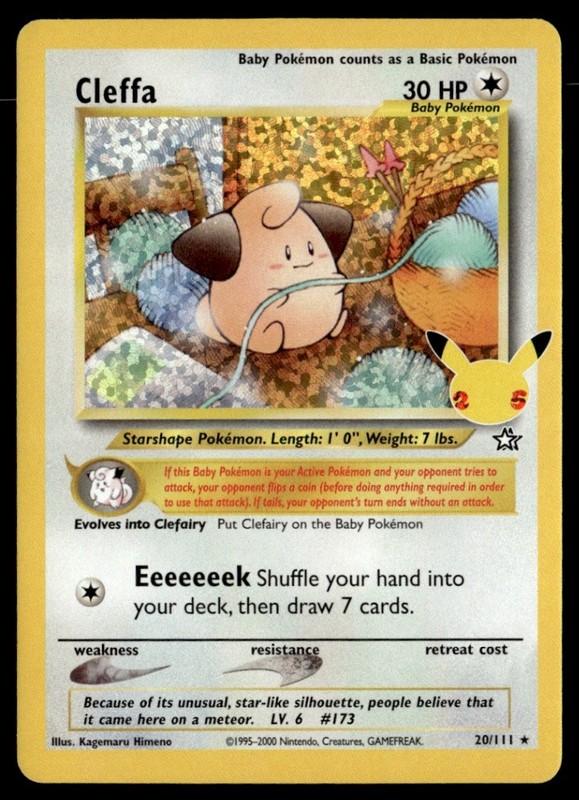 Cleffa Celebrations: Classic Collection 20/111 NM Pokémon TCG