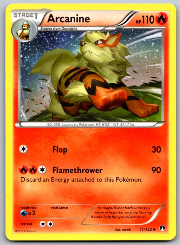 Arcanine 11 UC BREAKpoint Pokemon NM/M