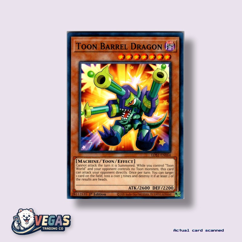 Yu-Gi-Oh! 1st Edition Toon Barrel Dragon Common LDS1-EN064 NM