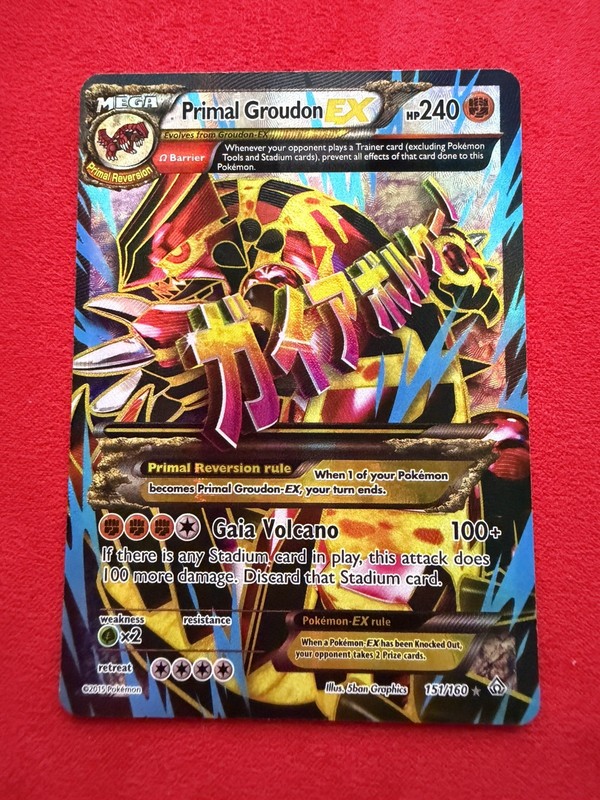 Primal Groudon EX (Omega – 151 Full Art) Holofoil XY – Primal Clash 151/160 LP