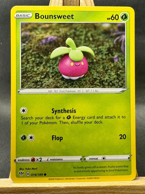 Bounsweet Yuka Morii Pokemon Trading Card Game SWSH03 Darkness Ablaze 014/189 NM
