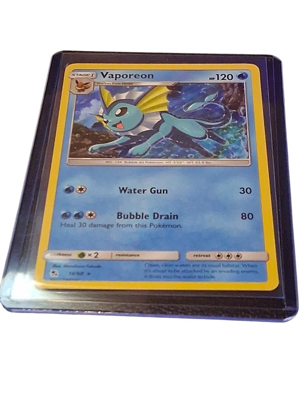 Vaporeon 18/68 Holo Rare Hidden Fates Pokemon Reverse Holo NM