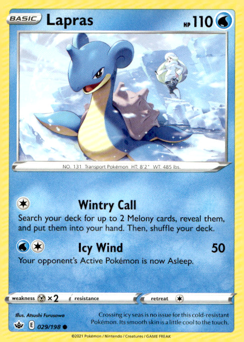 Lapras 029/198 Common Regular SWSH06: Chilling Reign NM