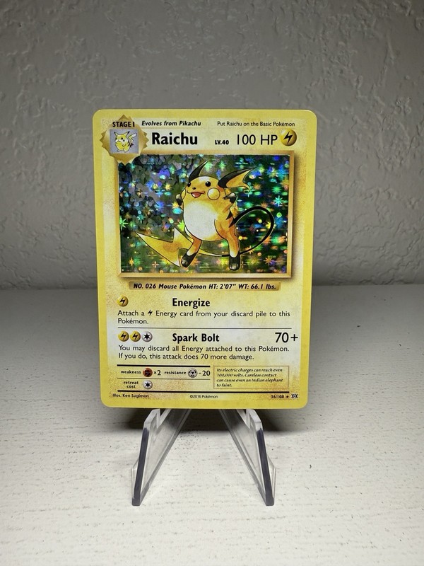 📈NICE 🔥 CLEAN Raichu Holo 36/108 XY Evolutions Near Mint NM Pokemon Card