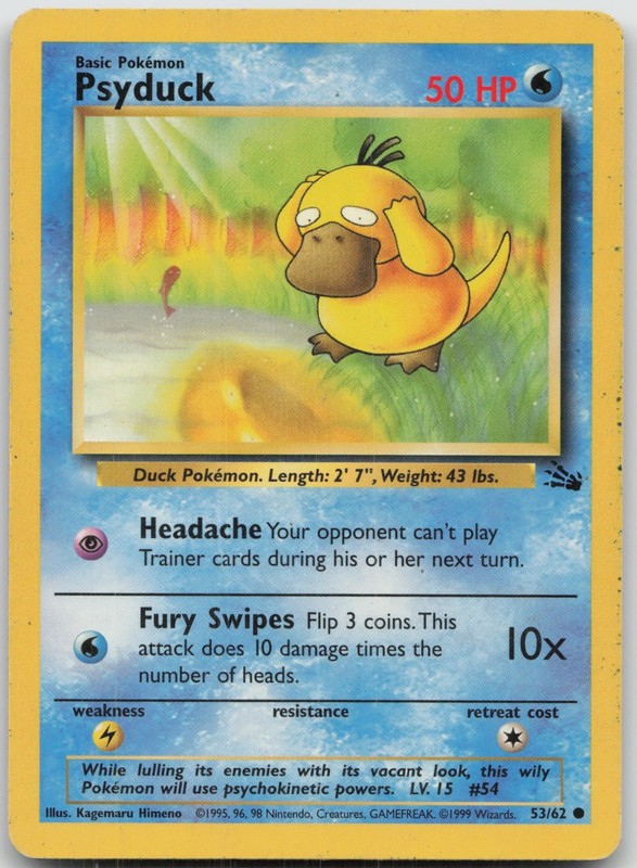 Psyduck Common Unlimited Fossil 53/62 MP Kagemaru Himeno