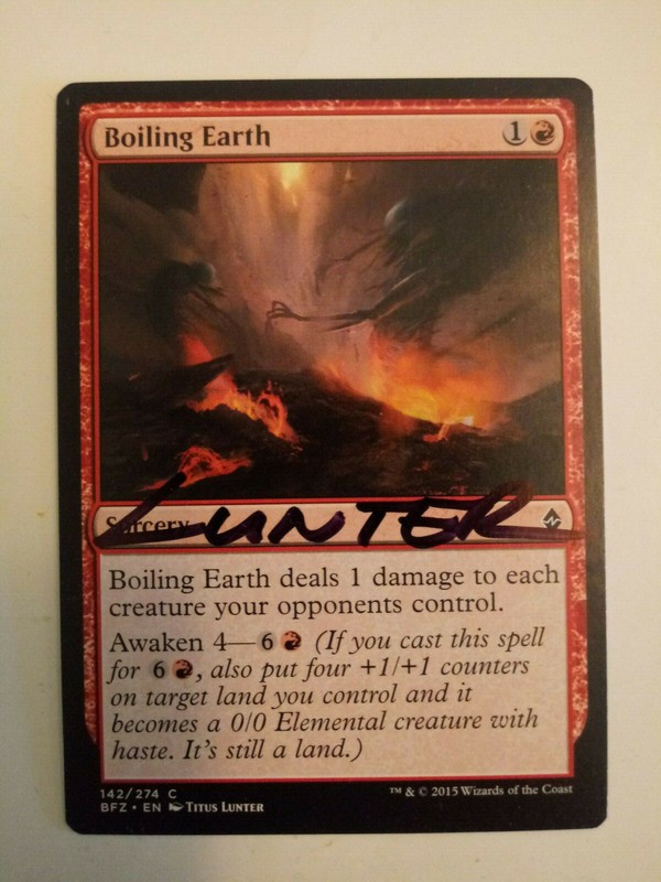 Boiling Earth Signed by Titus Lunter Magic the Gathering