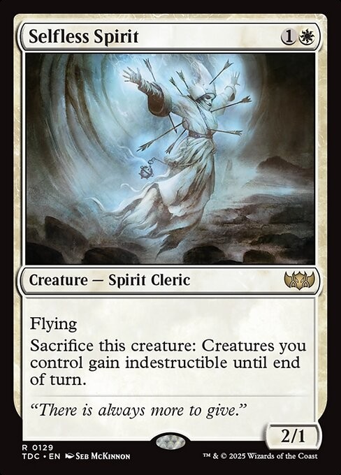 Selfless Spirit Commander: Tarkir: Dragonstorm Magic The Gathering MTG