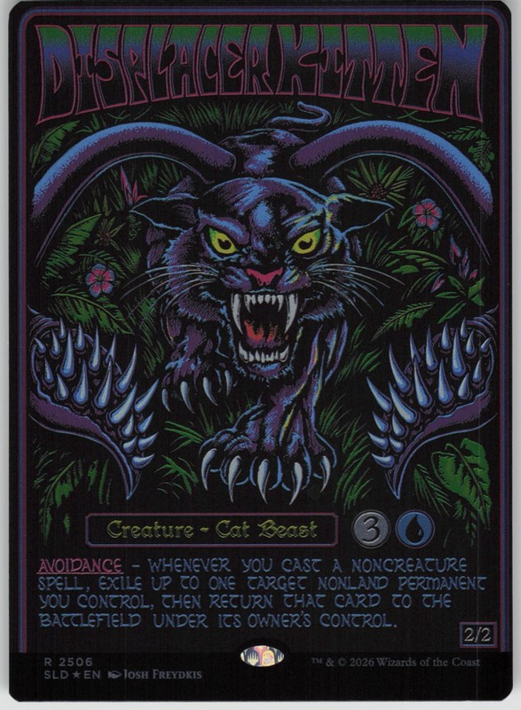 MTG Displacer Kitten Foil NM Secret Lair Drop Series Magic 2506