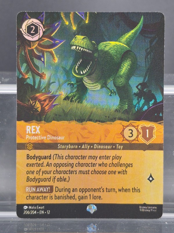Disney Lorcana Rex – Protective Dinosaur 206/204 Wilds Unknown Epic