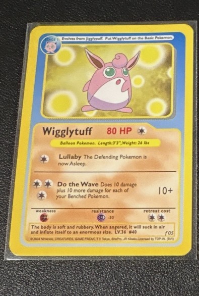 FUNSKOOL Pokemon 2004 Wigglytuff banned card