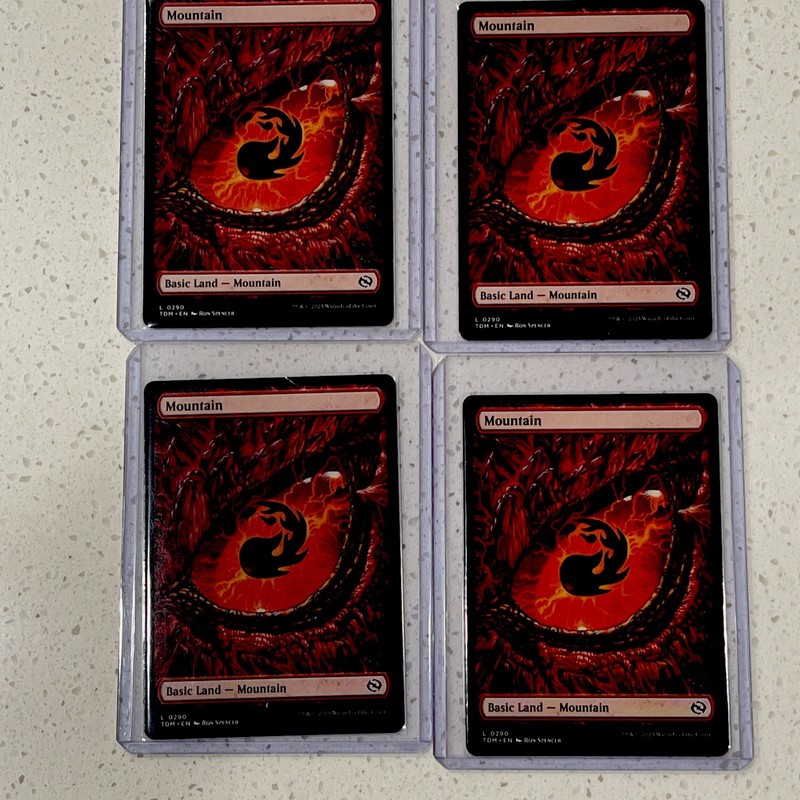 MTG Mountain Tarkir: Dragonstorm 0290 Dragon Eye Basic Land 4xLot