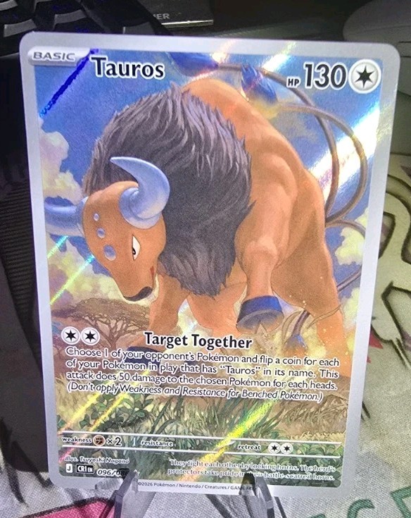 Pokemon TCG Tauros 096/086 – CRI Secret Rare Holo 130 HP English