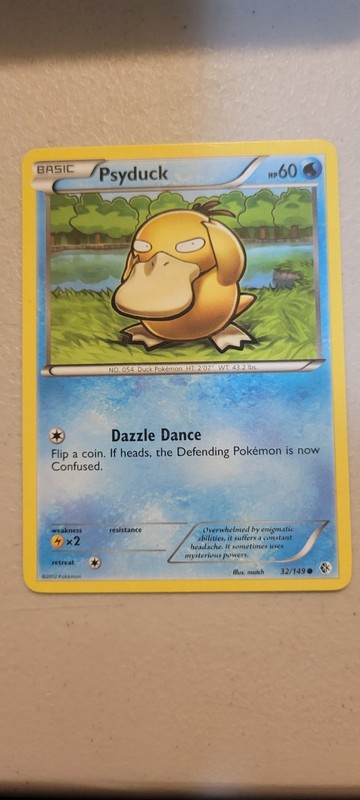Pokemon TCG Psyduck 32/149 Boundaries Crossed 2012 English Common Regular gallery
